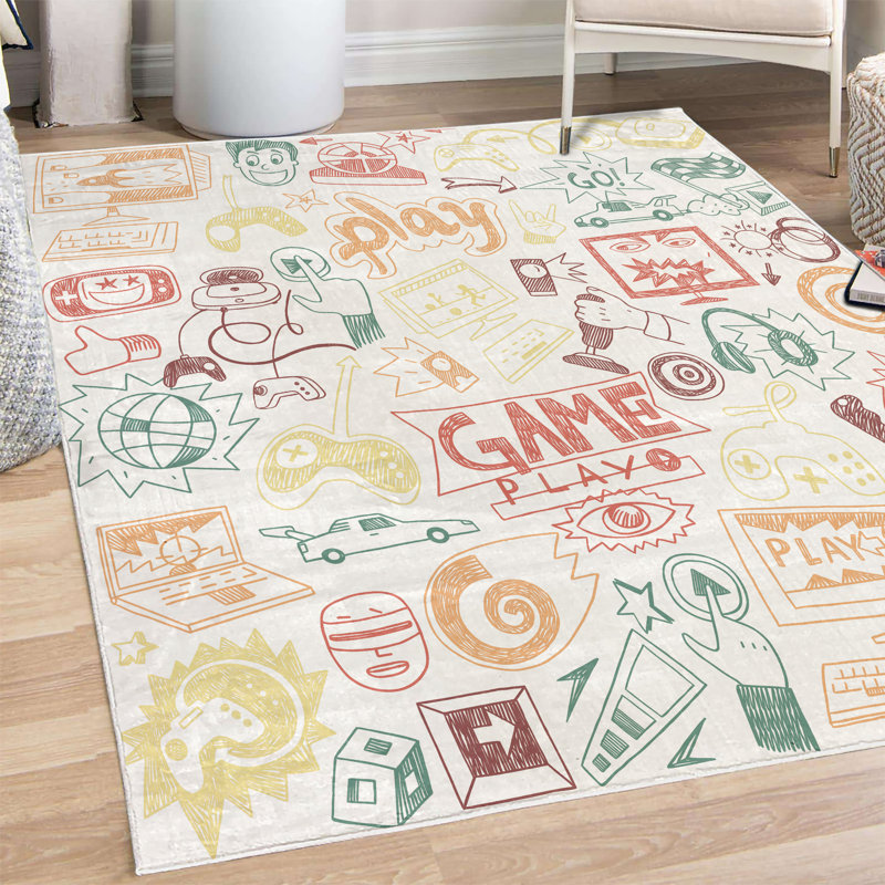 Tapis décoratif Southglenn, Rectangle 4 pi x 5 pi 5 po