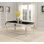Teller Rectangular Glass Top Dining Table