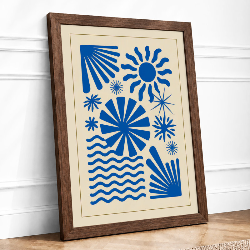 Celestial Forms Geometric - Framed Print, Walnut, A3 - 42.0 x 29.7 cm