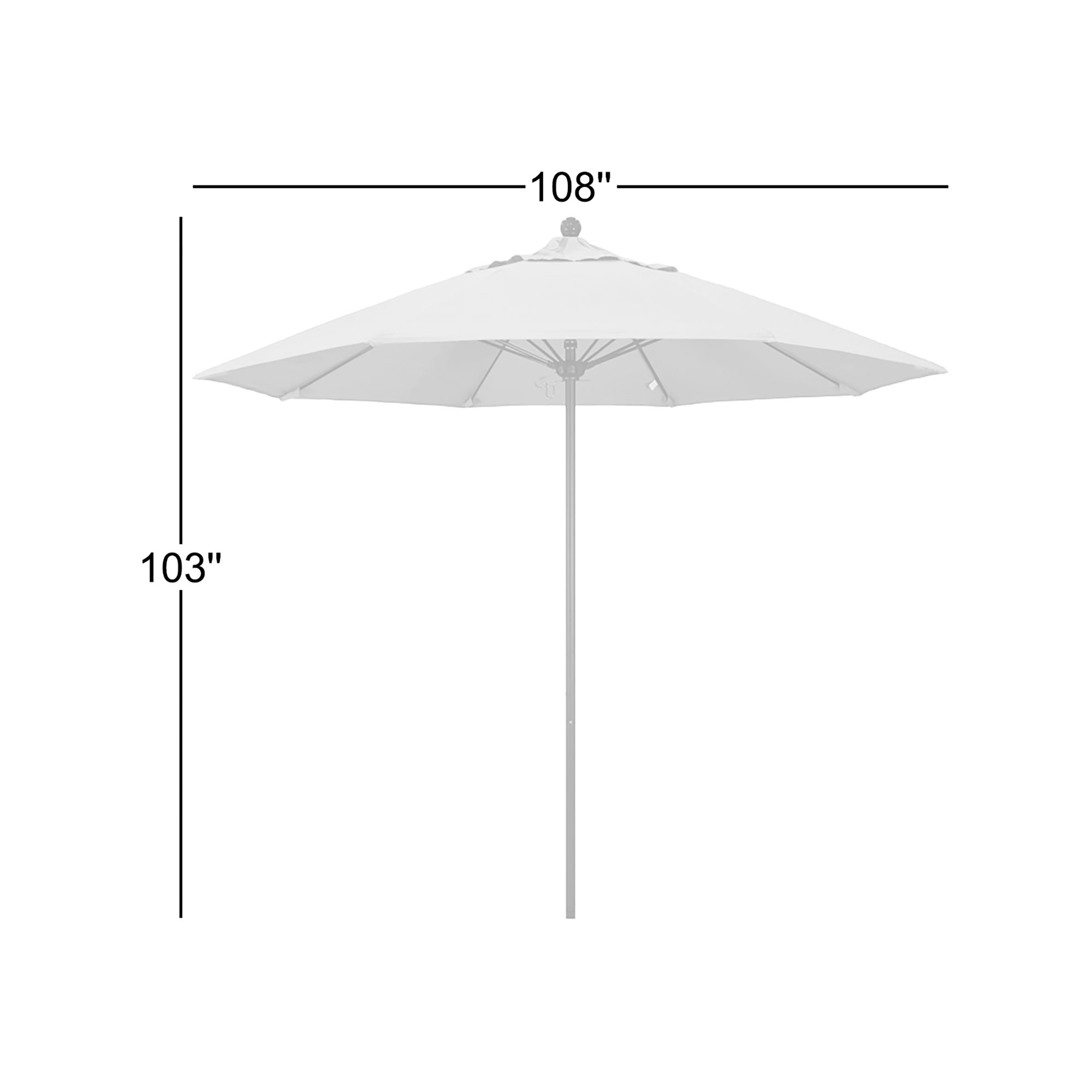 Maria 108'' Sunbrella® Outdoor Umbrella, Canvas Granite Sunbrella® Canvas
