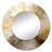 Gold and Silver Chromatic Essence I - Abstract Large Wall Mirror, Modern Round Decorative Mirror, Printed Metal Art-97183246
