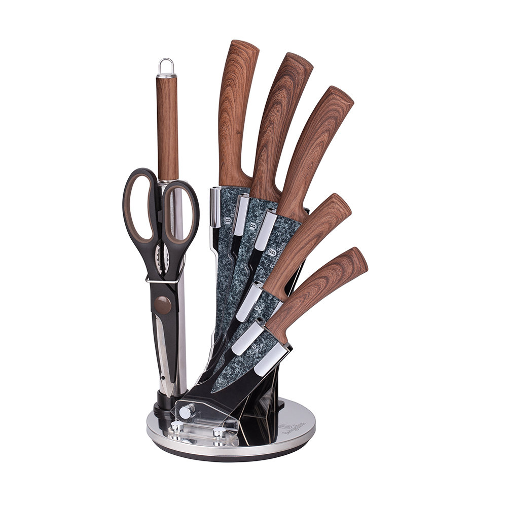 Berlinger Haus 6 Piece Stainless Steel Knife Block Set & Reviews