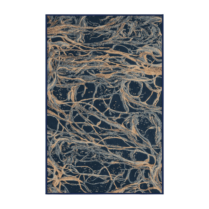Machine Washable Space Gray Area Rug, Rectangle 8' x 12'