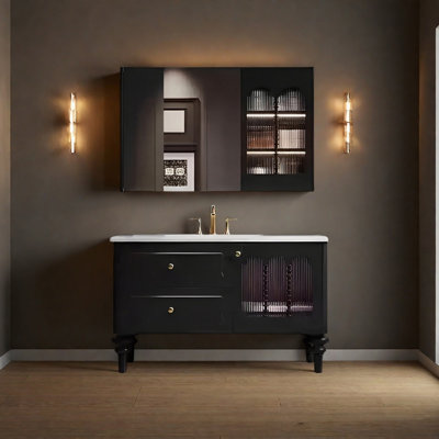 French retro-style rest room bathroom cabinet