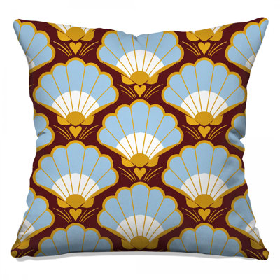 Scallop Shell Pattern Double Sided Throw Pillows