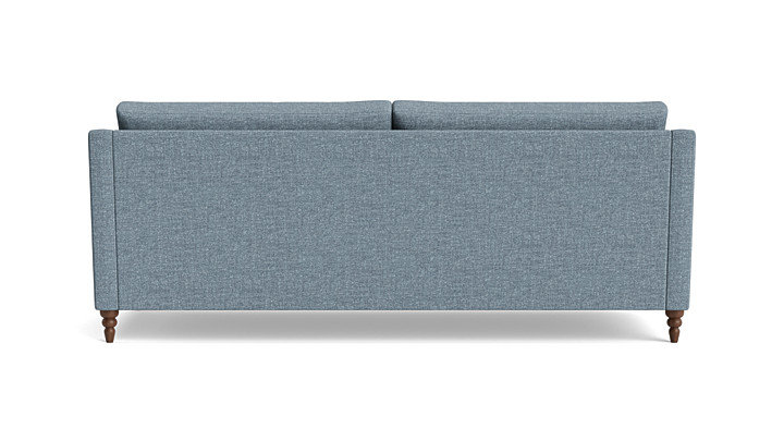 Vera Sofa (85"), Walnut Finish (Turned), Performance Weave - Onyx