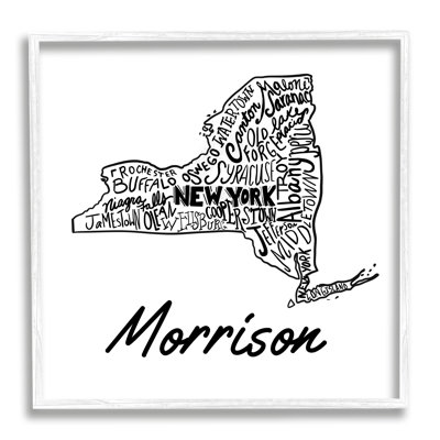 New York State cmw-058 Personalized Wall Art