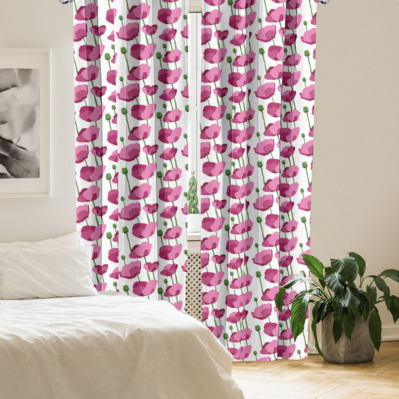Rideaux à 4 panneaux East Urban Home, L 56 po x L 63 po