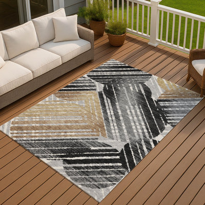 Machine Washable Indoor/Outdoor Chantille ACN2653 Geometric Rug