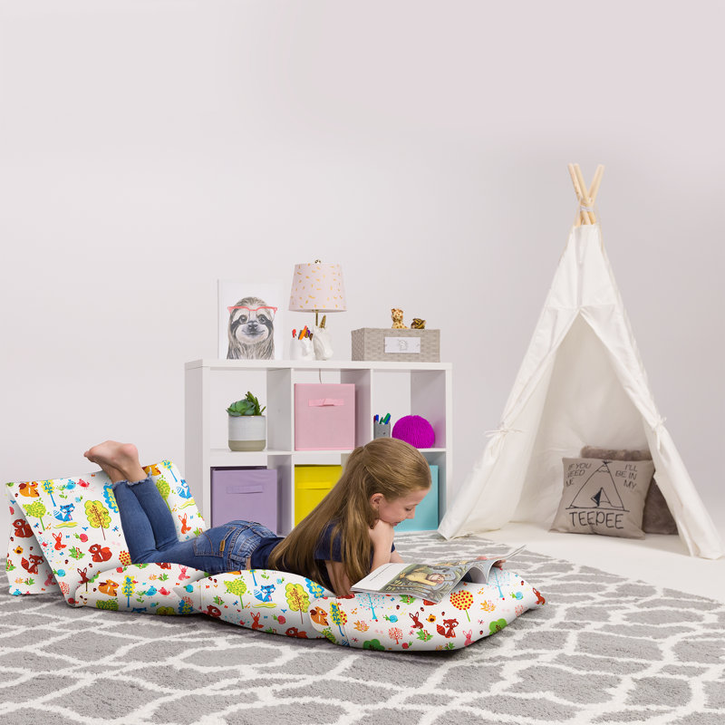 Housse de coussin de sol pour enfants (oreillers non inclus), H 1 po x l 26 po x P 88 po