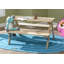 Monestime Kids 3 Piece Solid Wood Rectangular Outdoor Table Or Chair and Chair Set