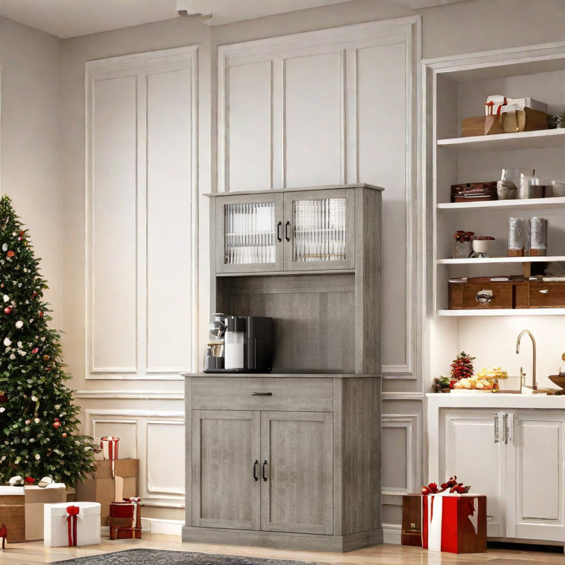 180.3cm Kitchen Pantry, Grey