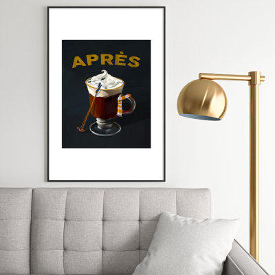 The Whiskey Ginger Apres Ski Hot Chocolate, reproduction d'art encadrée