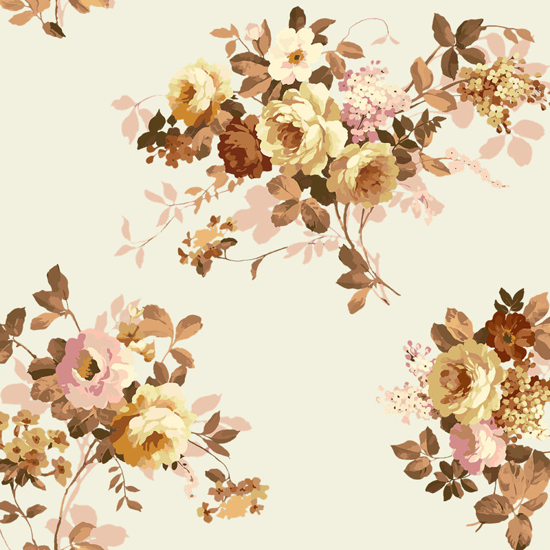 Wild Rose Peel & Stick Wallpaper, Black