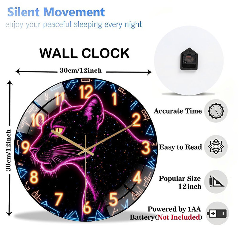 Horloge murale Neon