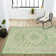 Aaleayah Medallion Textured Weave Cream/Green Indoor/Outdoor Rug