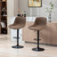 Swivel Upholstered Adjustable Height Counter Stool with Metal Frame-1871631302-1871631299