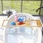 Serviteur de bain autoportant en bambou