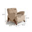 Fauteuil d'appoint confortable en velours Aura avec pieds en bois massif pour le salon