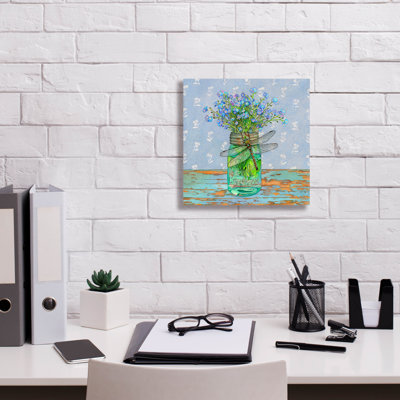 Epic Graffiti 'Forget-me-not'  by Marvindale Canvas Wall Art, 12" x 12"