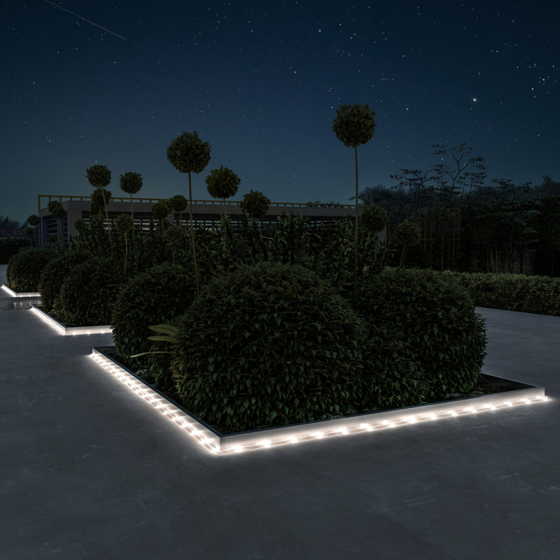 38.65' Outdoor Solar Powered 100 - Bulb Rope String Light, Cool White