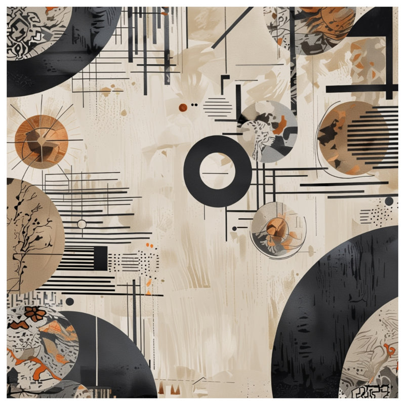 Geometric Abstract Circles Shower Curtains Extra Long, L 70 po x H 72 po