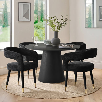 Upholstered Open-Back Dining Chairs (Set of 4)