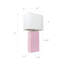 Ensemble de 2 lampes de table modernes en cuir avec abat-jour en tissu blanc-359378058