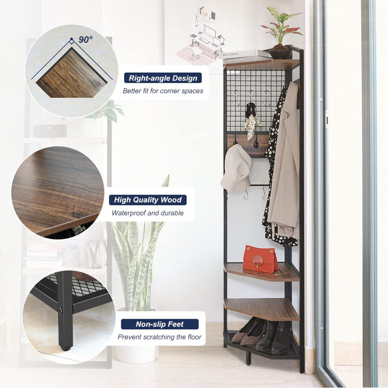 ‎Engineered Wood Over-the-Door 11 - Hook Coat Rack