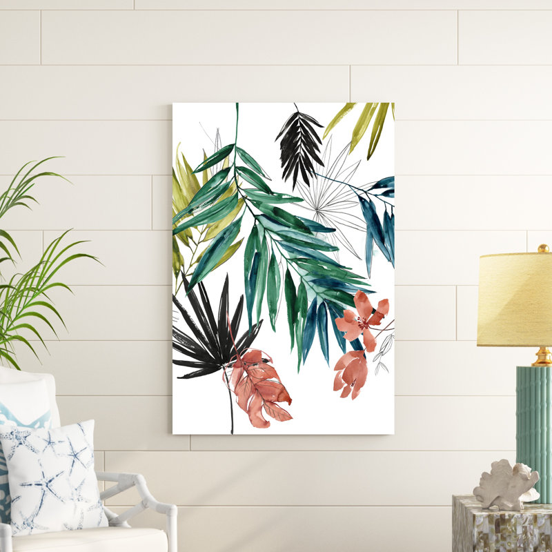 Composition tropicale II, H 48 po x l 32 po x P 1,25 po