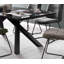 Seidman Rectangular Glass Top Dining Table with Wood Base