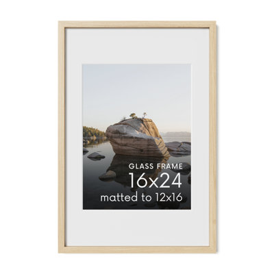 Cadre photo en bois massif avec verre