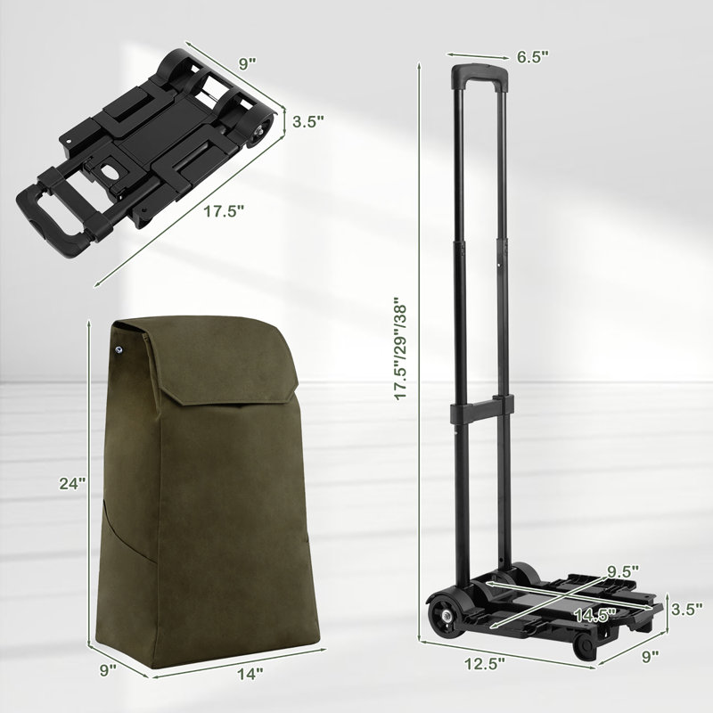 Chariot pliable Costway, Vert