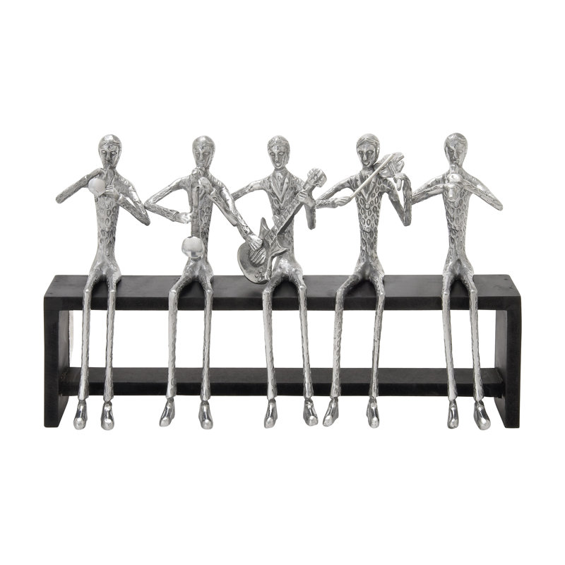 Statue de bande musicale en bois aluminium