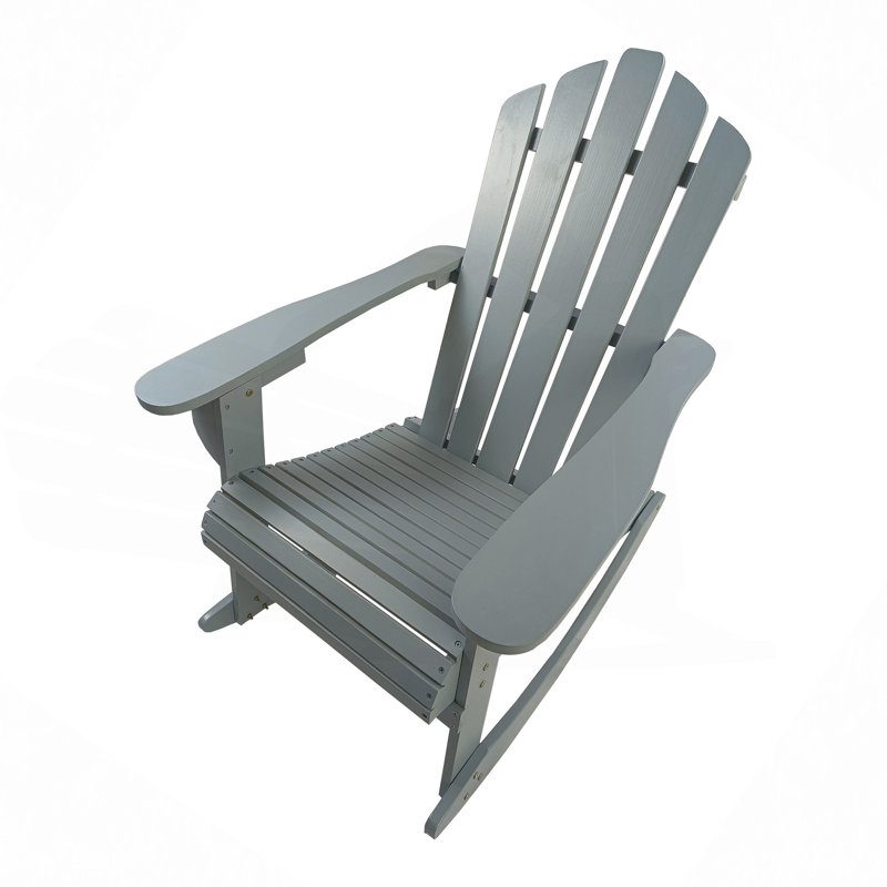 Chaise berçante inclinable en bois pour l'extérieur