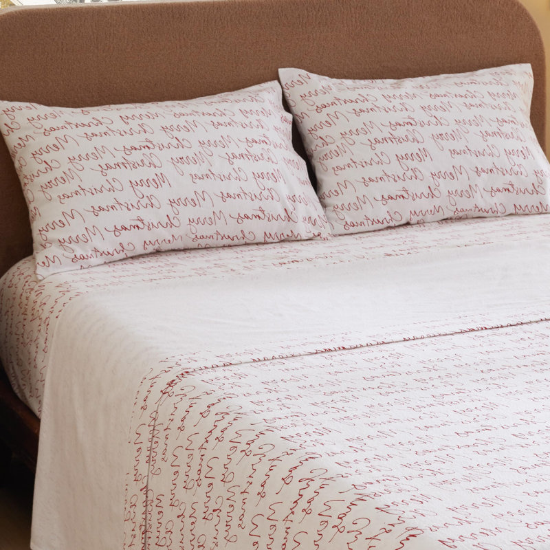 Bedsure 100% Cotton Flannel Bed Set, Twin Sheet Set with 1 Pillowcases