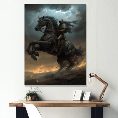 Impression sur toile fantaisie, Demon Rider, reproduction d'art foncé - Demon Rider