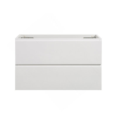 Armoire murale SANS lavabo, couleur blanche, avec deux tiroirs