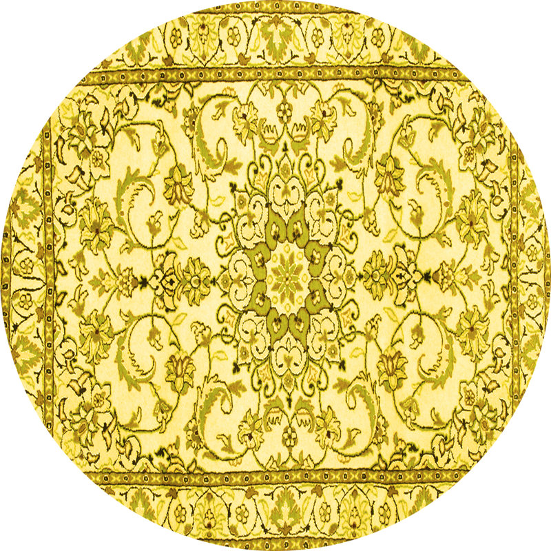 Matalynn Washable Oriental Indoor Rug, Round 4'