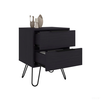 Nightstands with 2 Drawers, Set of 2