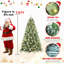 Arbre de Noël 8 pi avec 550 lumières DEL blanc chaud - 1858 pointes en PVC et aiguilles dures, 102 pommes de pin, conception à branches articulées, support en métal robuste - arbre de Noël réaliste-2011936128-2011936253