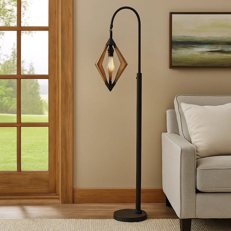 Lampe sur pied arquée 67 po Kam