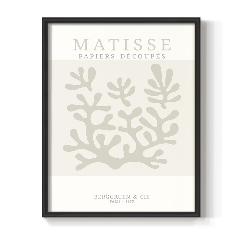 Matisse CDXXVIII Framed Print - Solid Wood, Black Single Picture Framed, 28" H x 22" W