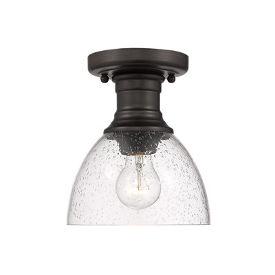 Bales Glass Semi Flush Mount