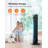 Paris-Rhône Tower Fan, 35" 65° Oscillating Cooling Fan with Remote Included, LED Display, 3 Speeds, 9 Modes, Up To 12H Timer