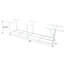 Support de rangement de garage en métal robuste de 2 x 8 pi, blanc, capacité de support de 400 lb, hauteur de 22 à 40 pouces modifiables, espace de plafond récupéré blanc supportant un poids de 450 lb, plancher réglable et transparent pour