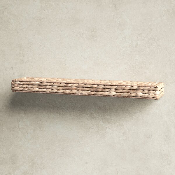 Woven Hyacinth 2 Tier Wall Shelf