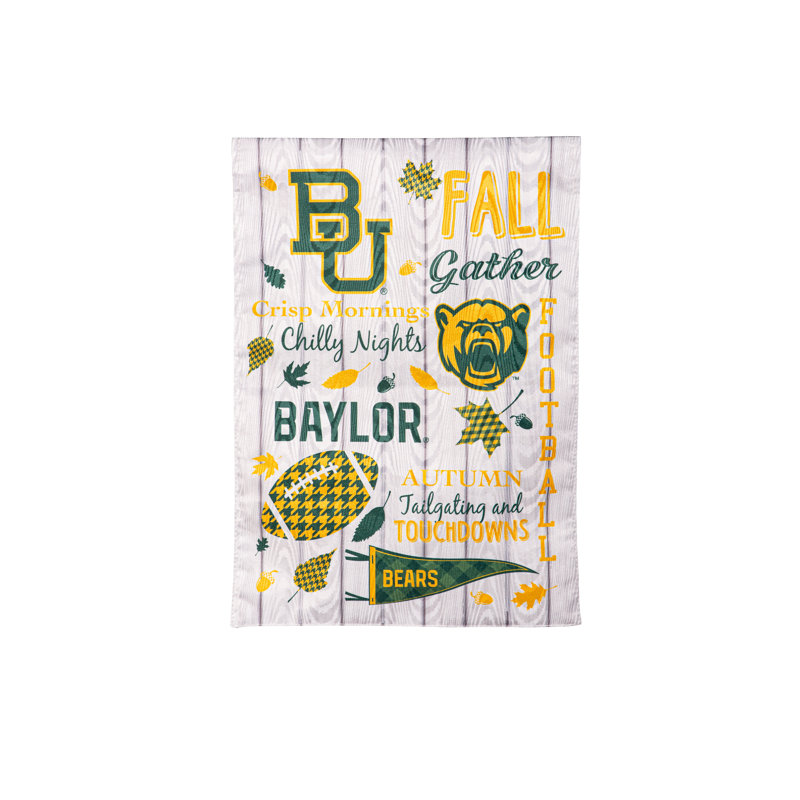 Double Sided 18'' H x 12.5'' W Polyester Garden Flag, NCAA Baylor