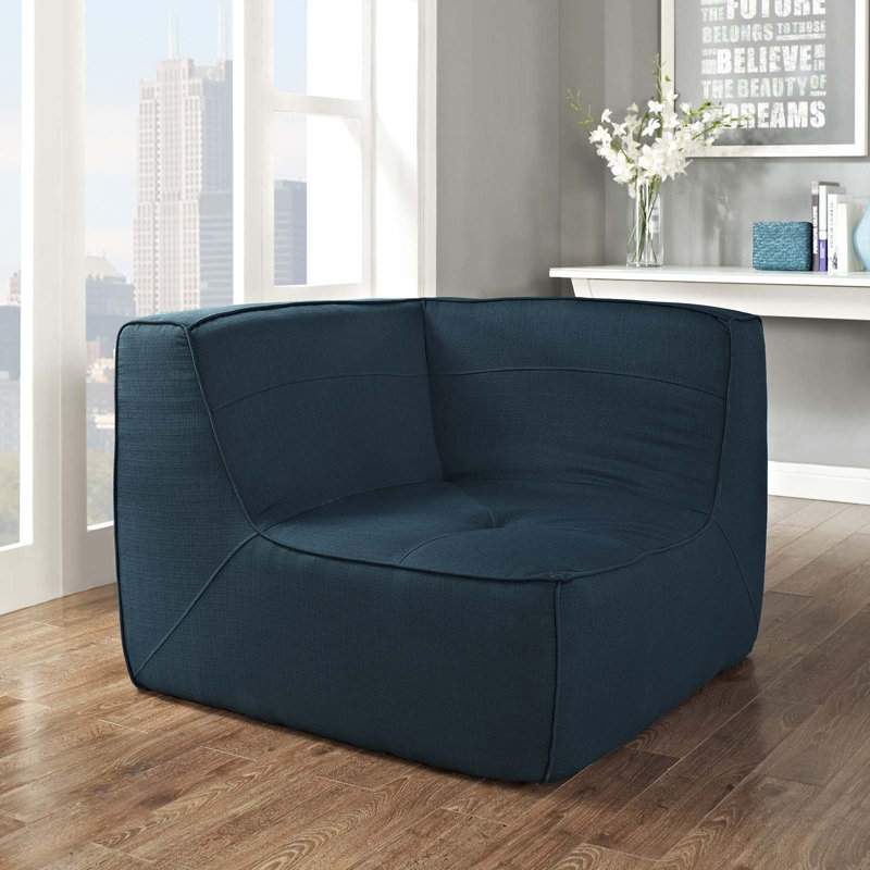 Canapé d'angle Align, Mélange de polyester azur
