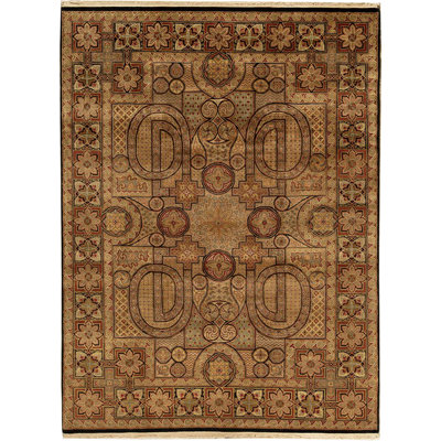 Wool Oriental Area Rug in Brown